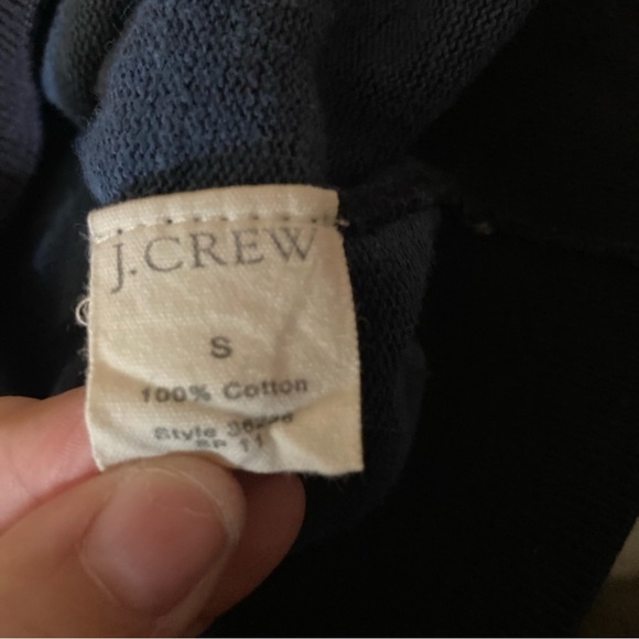 J.CREW 100% Cotton Men's Navy Blue V-Neck Sweater Size Small Preppy 90S Pullover - Picture 8 of 11